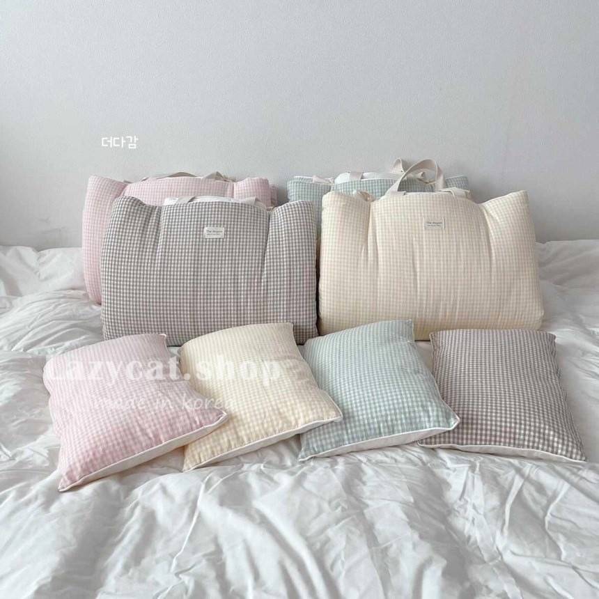 LINE_NOTE_260207_47 (預購)【兒童睡袋】正韓🇰🇷TD家清新小格子 純棉兒童睡袋4件組