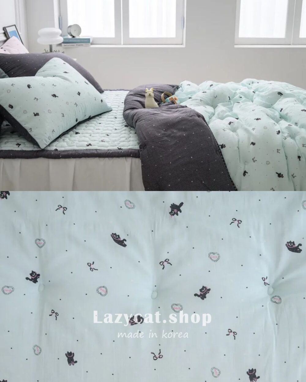 LINE_NOTE_260212_10 (預購)【韓國四季被】正韓🇰🇷活潑小黑貓 薄款四季被🐈⬛(只有單人)
