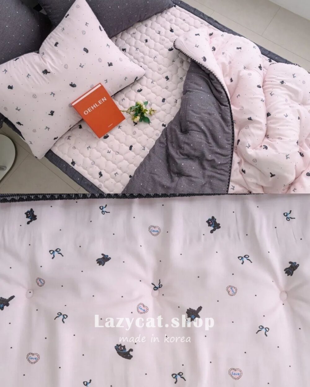 LINE_NOTE_260212_11 (預購)【韓國四季被】正韓🇰🇷活潑小黑貓 薄款四季被🐈⬛(只有單人)