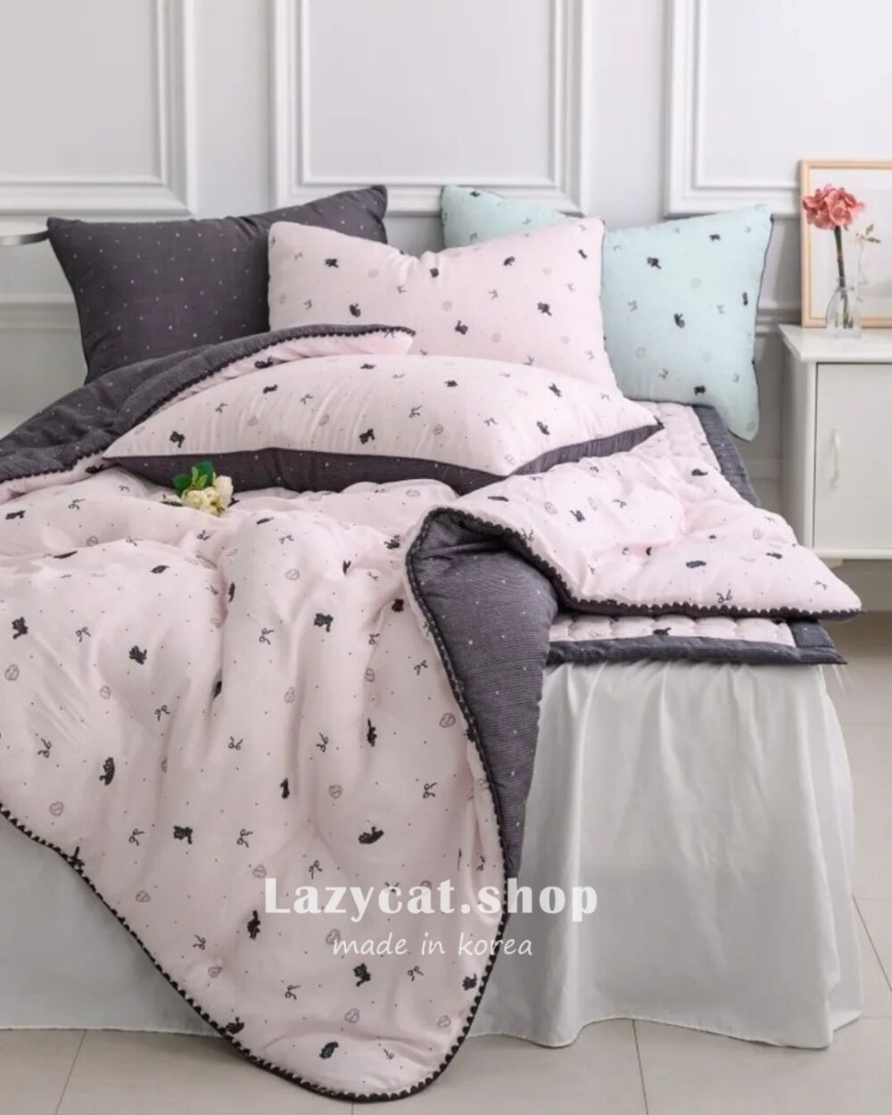 LINE_NOTE_260212_2 (預購)【韓國四季被】正韓🇰🇷活潑小黑貓 薄款四季被🐈⬛(只有單人)