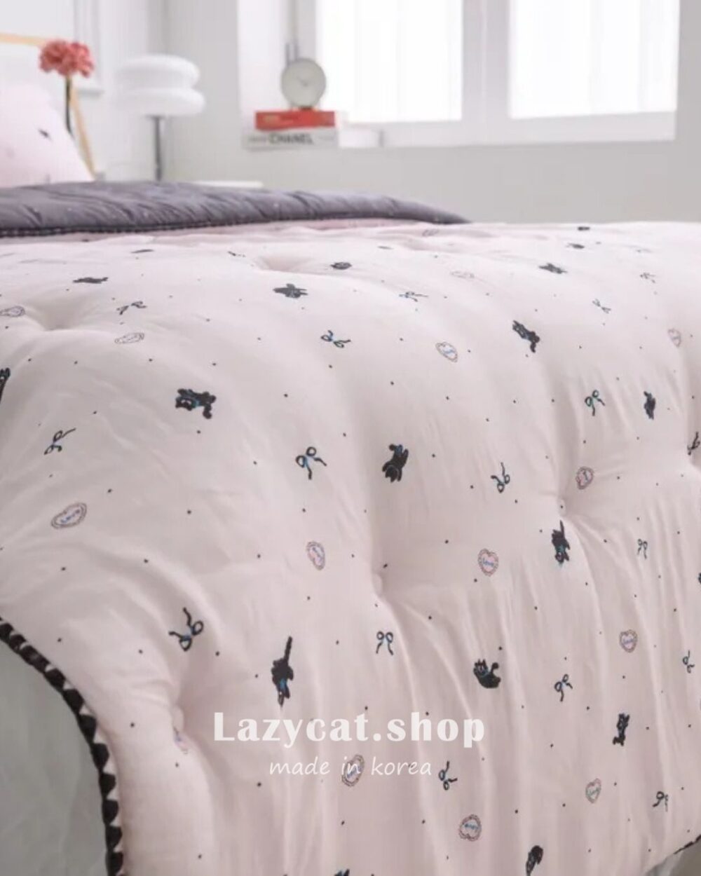 LINE_NOTE_260212_5 (預購)【韓國四季被】正韓🇰🇷活潑小黑貓 薄款四季被🐈⬛(只有單人)
