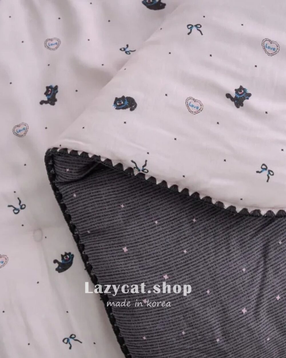 LINE_NOTE_260212_6 (預購)【韓國四季被】正韓🇰🇷活潑小黑貓 薄款四季被🐈⬛(只有單人)