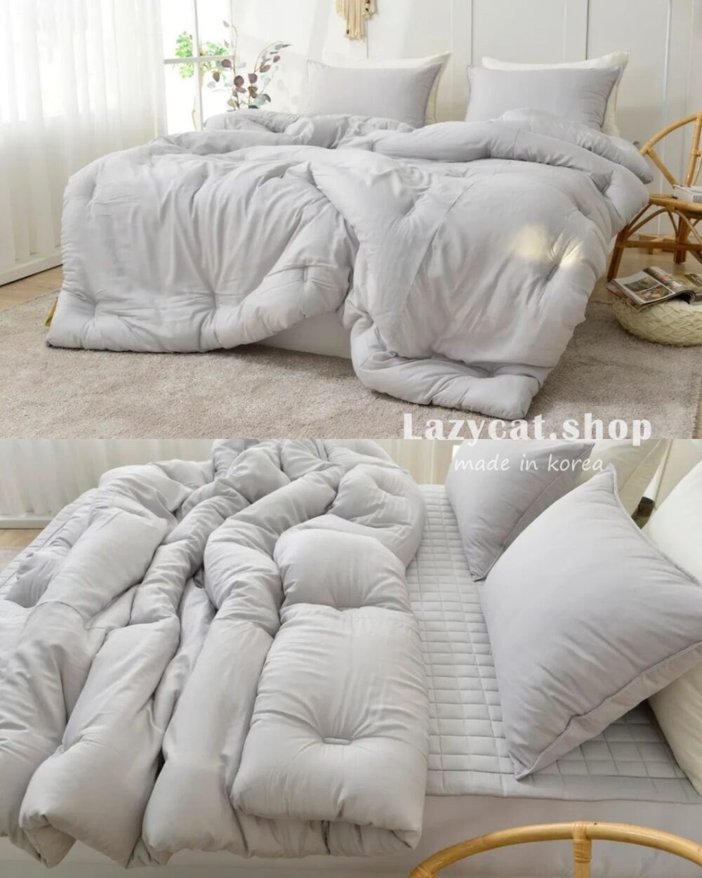 LINE_NOTE_260212_6 (預購)【韓國四季被】正韓🇰🇷無印素色百搭 厚款四季被🩶