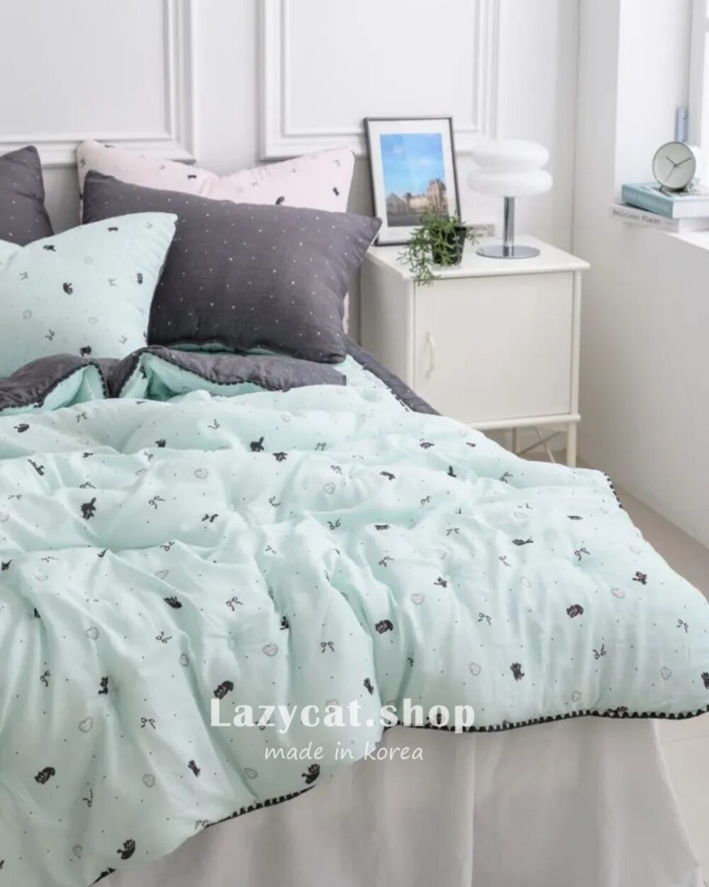 LINE_NOTE_260212_8 (預購)【韓國四季被】正韓🇰🇷活潑小黑貓 薄款四季被🐈⬛(只有單人)