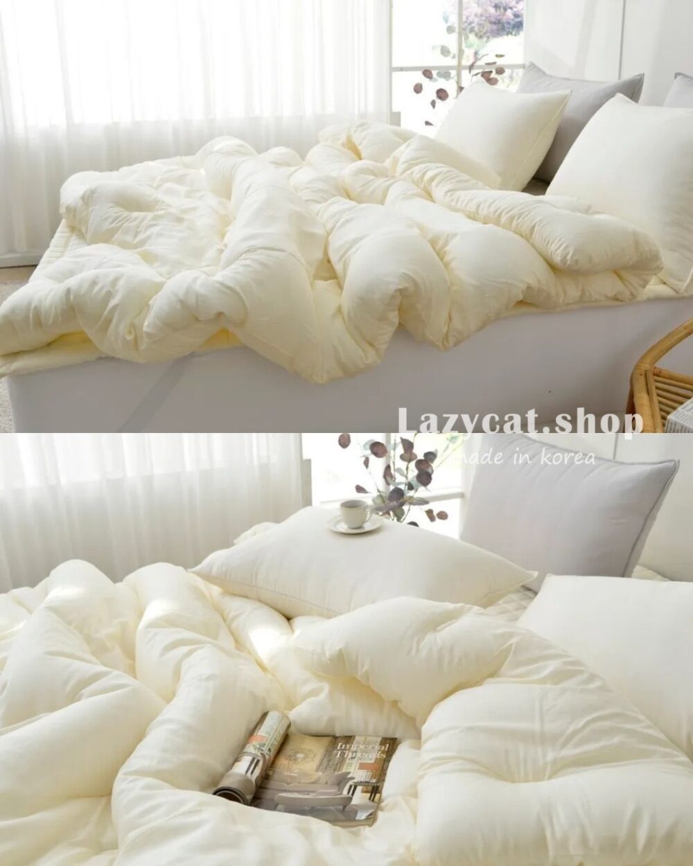 LINE_NOTE_260212_8 (預購)【韓國四季被】正韓🇰🇷無印素色百搭 厚款四季被🩶