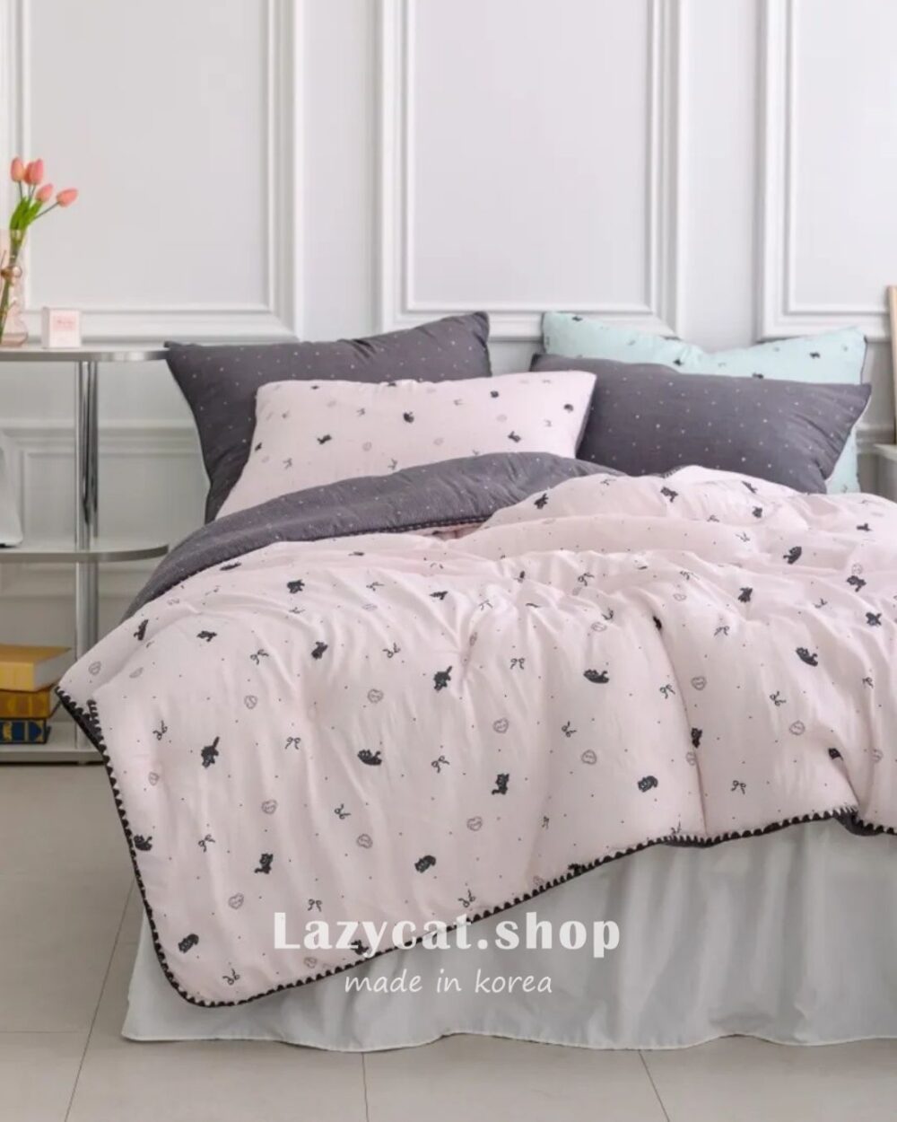 LINE_NOTE_260212_9 (預購)【韓國四季被】正韓🇰🇷活潑小黑貓 薄款四季被🐈⬛(只有單人)