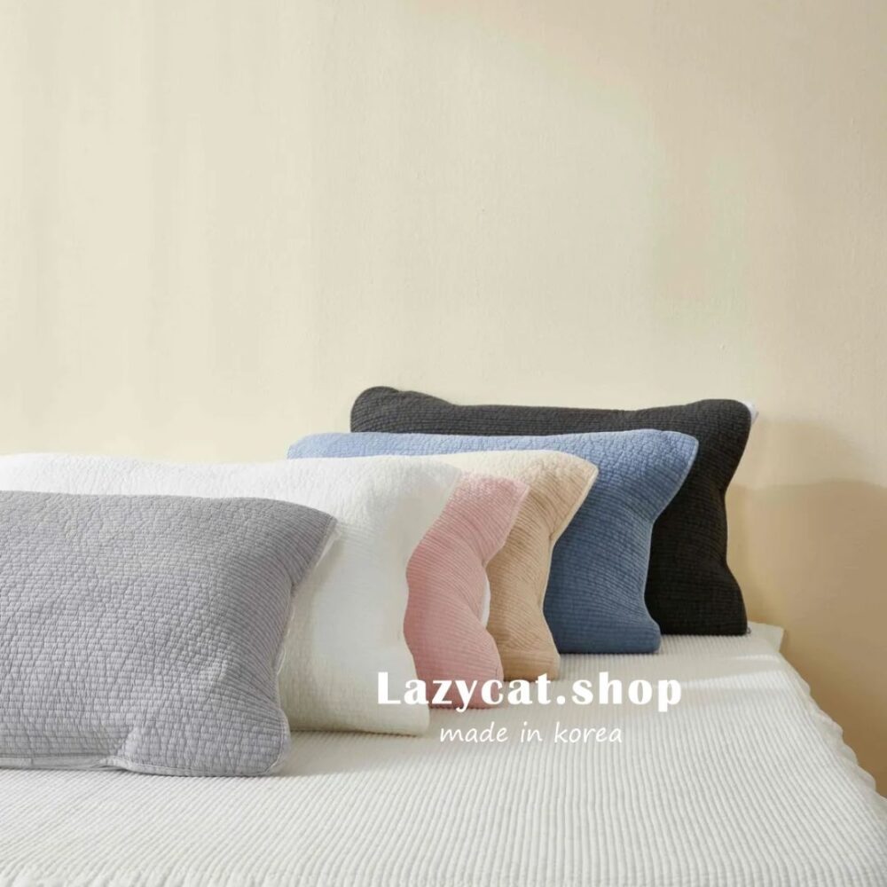 LINE_NOTE_260215_48 (預購)【韓國保潔墊】正韓🇰🇷韓國素色100%有機純棉 枕頭保潔墊(6色)