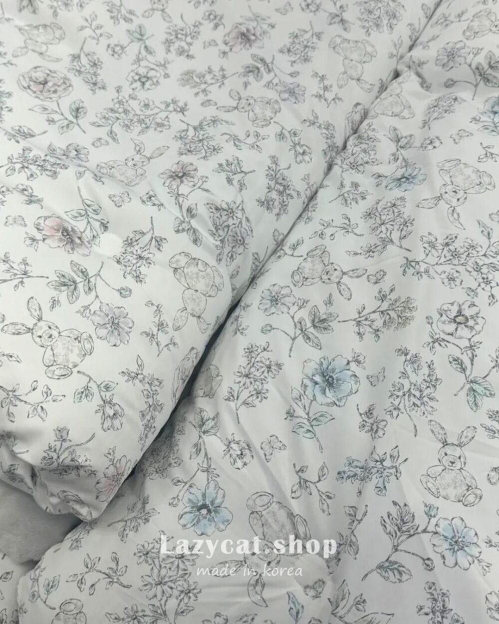 LINE_NOTE_260216_11 (預購)【韓國冬被】正韓🇰🇷花束兔兔 雙材質冬被🌡️