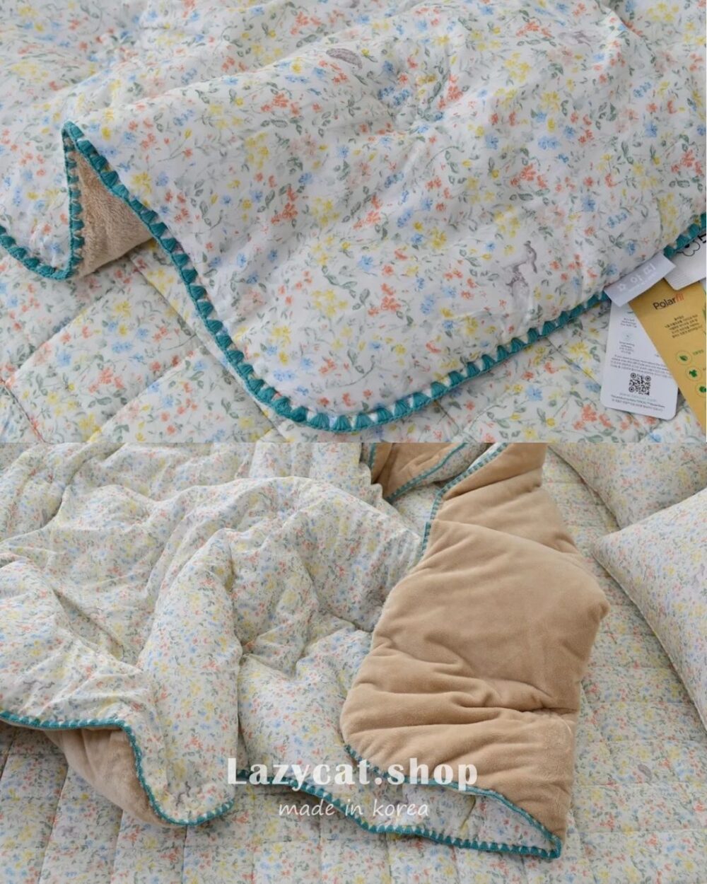 LINE_NOTE_260216_2 (預購)【韓國冬被】正韓🇰🇷碎花斑比森林🌡️雙材質冬被