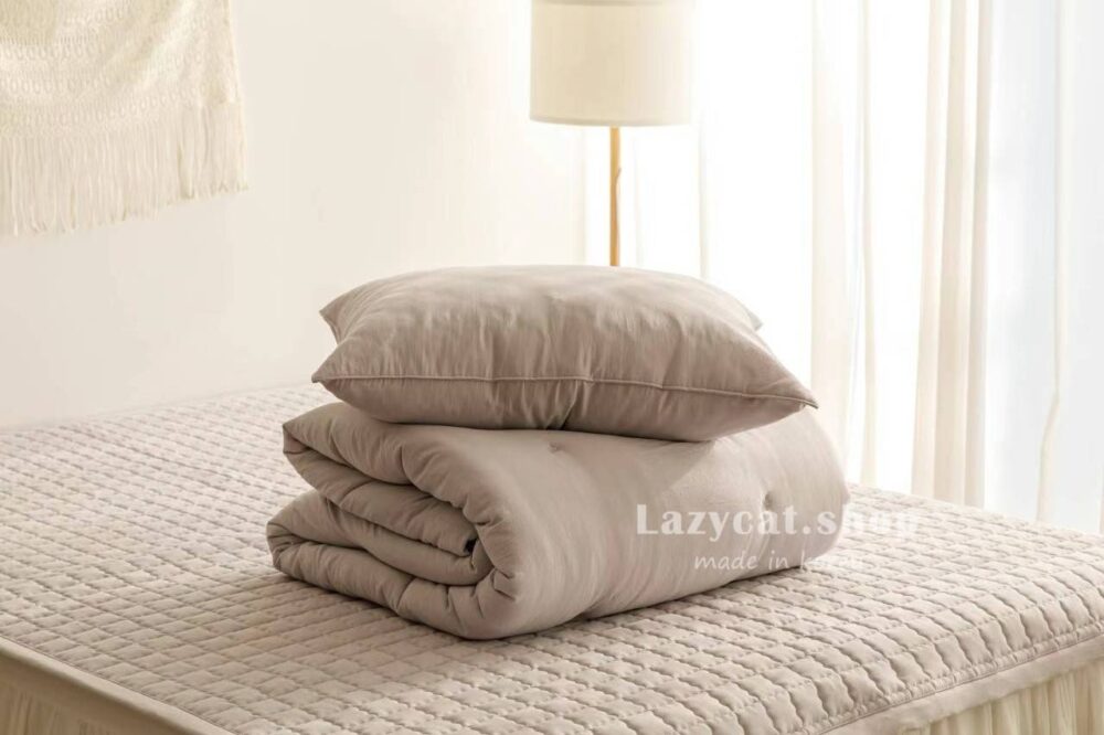 LINE_NOTE_260217_19 (預購)【韓國四季被】正韓🇰🇷莫蘭迪葉子刺繡 中厚款四季被