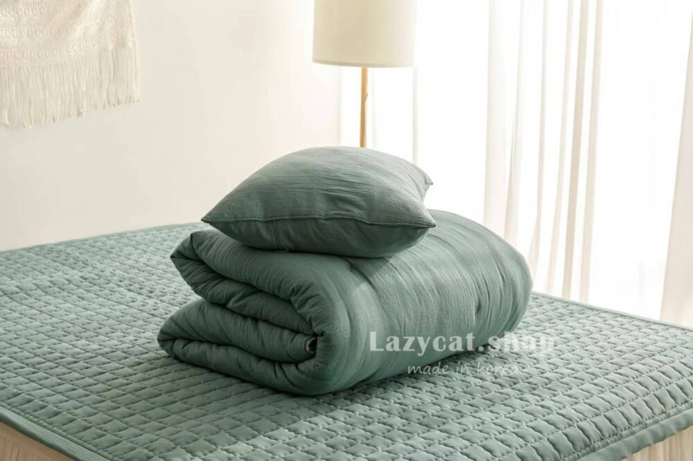 LINE_NOTE_260217_20 (預購)【韓國四季被】正韓🇰🇷莫蘭迪葉子刺繡 中厚款四季被