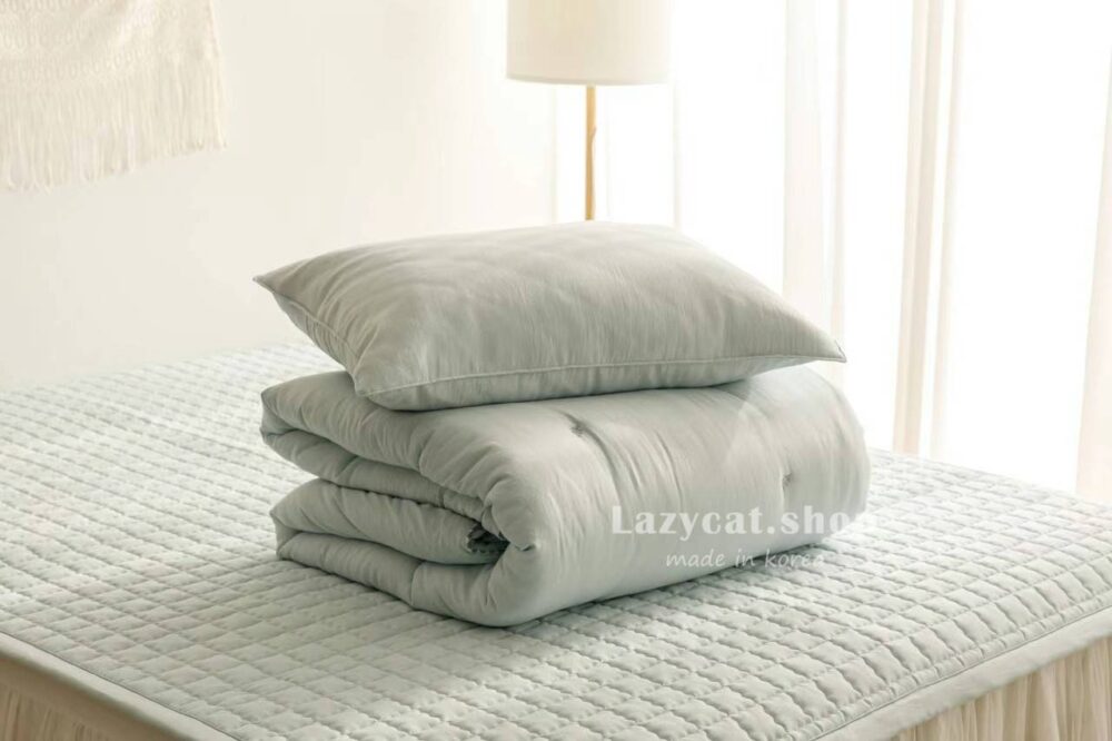 LINE_NOTE_260217_22 (預購)【韓國四季被】正韓🇰🇷莫蘭迪葉子刺繡 中厚款四季被