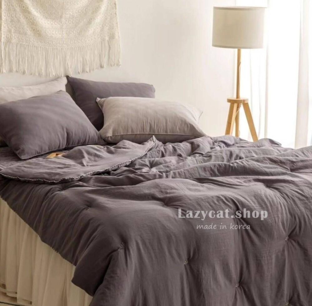 LINE_NOTE_260217_25 (預購)【韓國四季被】正韓🇰🇷莫蘭迪葉子刺繡 中厚款四季被