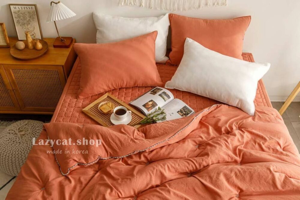 LINE_NOTE_260217_26 (預購)【韓國四季被】正韓🇰🇷莫蘭迪葉子刺繡 中厚款四季被