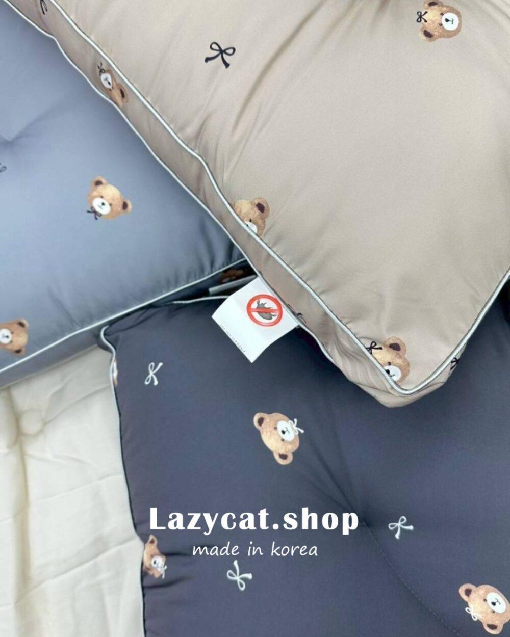 1 (預購)【韓國枕頭】正韓🇰🇷好評三秒枕 小熊蝴蝶結 抗蟎枕頭