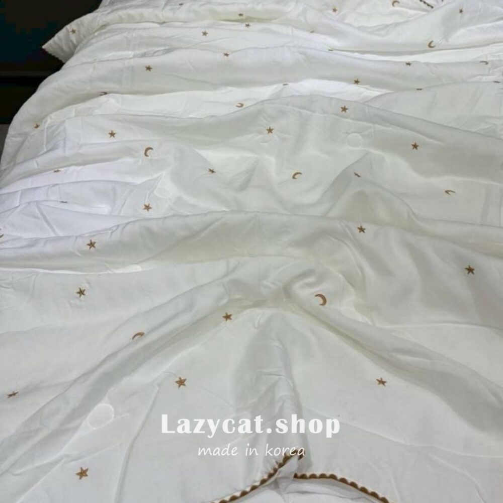 26ss0309 (8) (預購)【韓國涼被】正韓🇰🇷天絲星星月亮🧊雙材質涼被