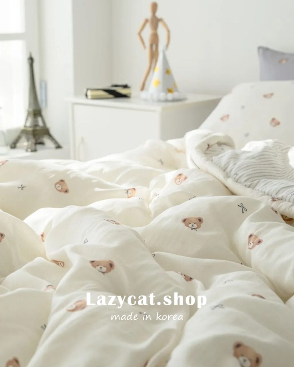 2_0 (預購)【韓國四季被】正韓🇰🇷小熊蝴蝶結 薄款四季被