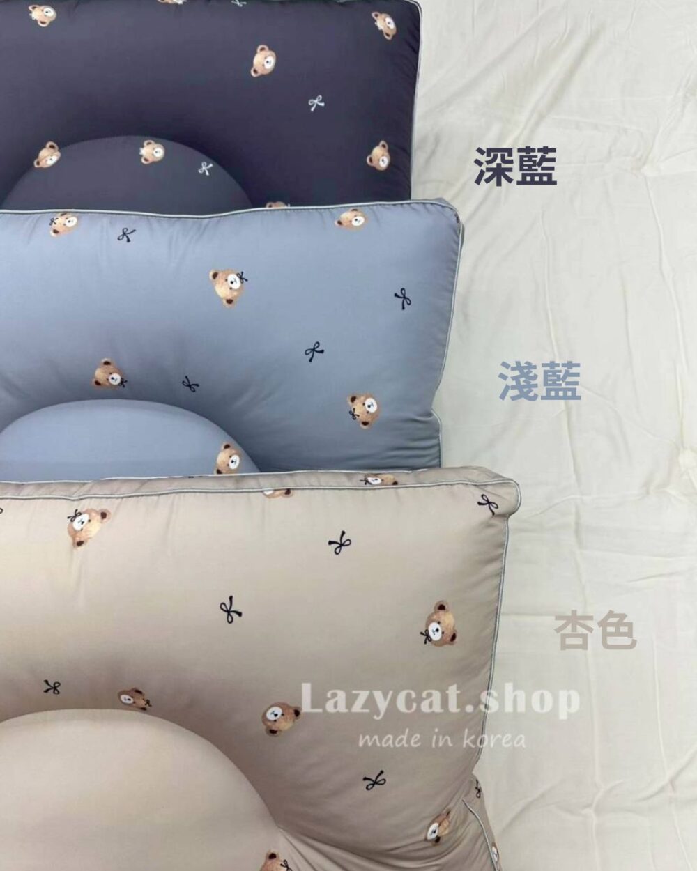 3 (預購)【韓國枕頭】正韓🇰🇷好評三秒枕 小熊蝴蝶結 抗蟎枕頭