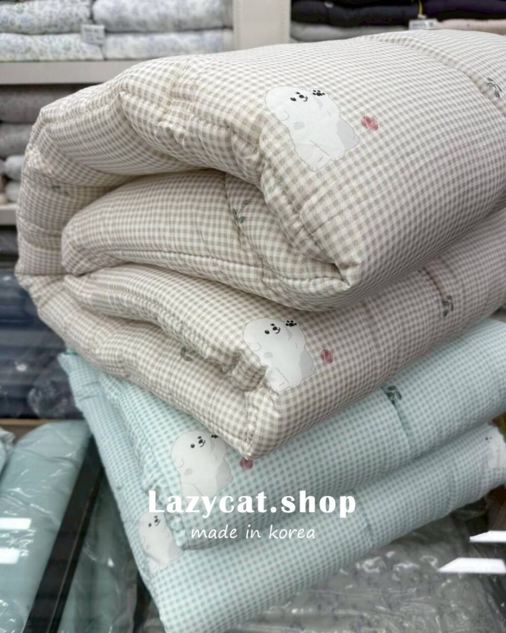 38 (預購)【韓國四季被】正韓🇰🇷比熊格紋 四季被
