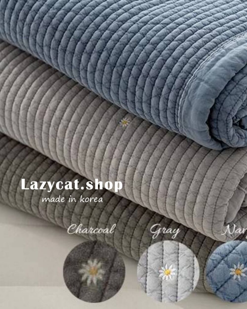 48 (預購)【韓國兩用被】正韓🇰🇷刺繡小雛菊 天絲兩用被(可鋪可蓋)