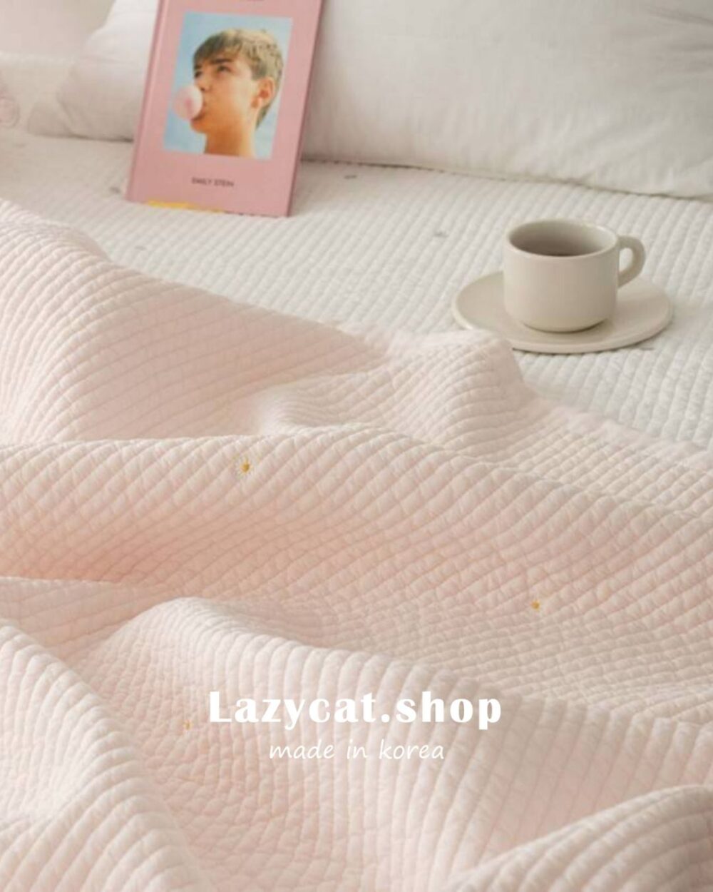 51 (預購)【韓國兩用被】正韓🇰🇷刺繡小雛菊 天絲兩用被(可鋪可蓋)