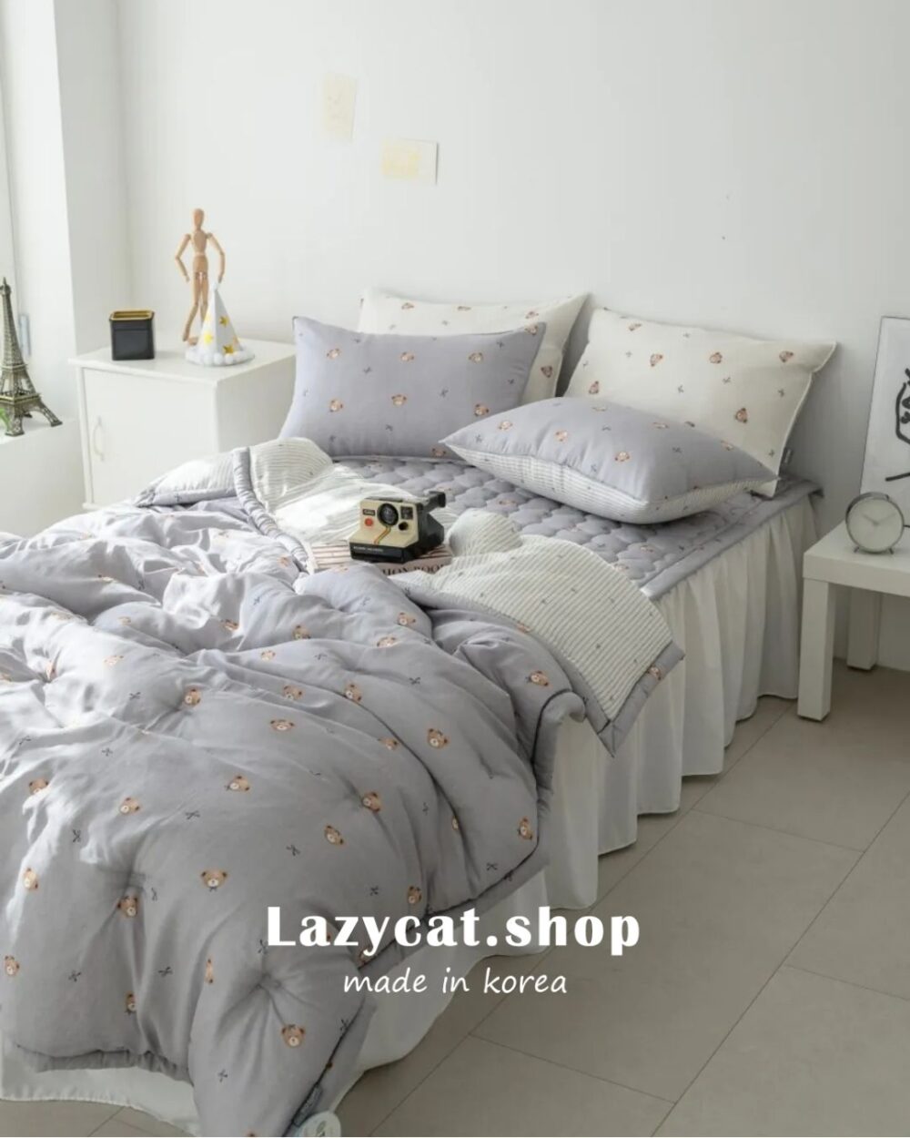 5_0 (預購)【韓國四季被】正韓🇰🇷小熊蝴蝶結 薄款四季被