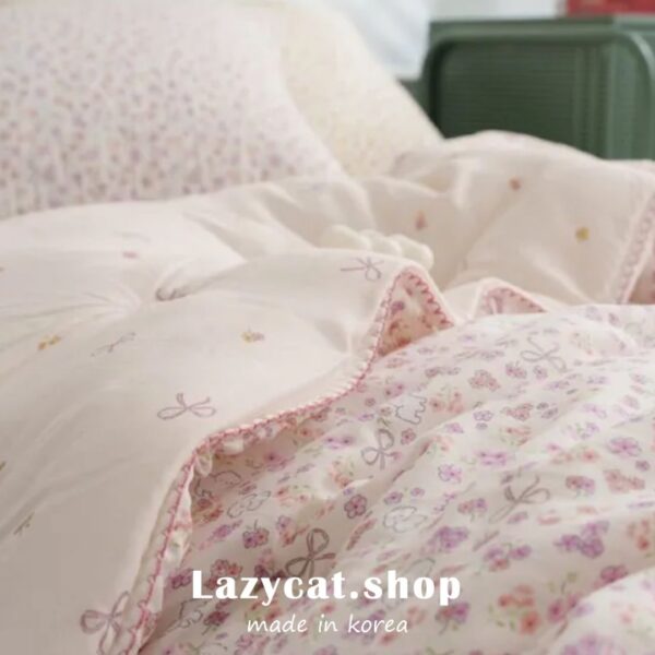 (預購)【韓國四季被】正韓🇰🇷小狗蝴蝶結花園🎀薄款四季被