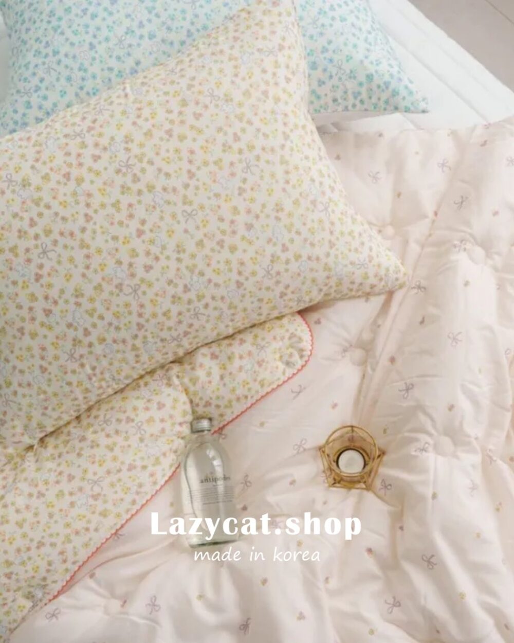 B23225 (5) (預購)【韓國四季被】正韓🇰🇷小狗蝴蝶結花園🎀薄款四季被