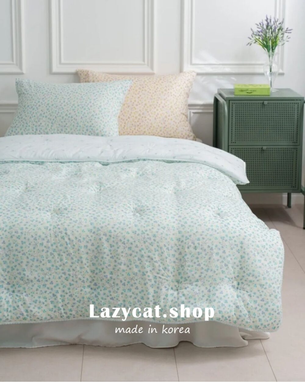 B23225 (7) (預購)【韓國四季被】正韓🇰🇷小狗蝴蝶結花園🎀薄款四季被