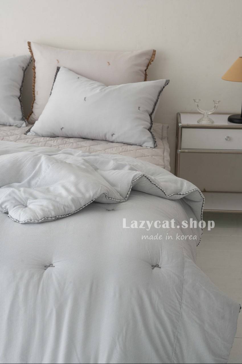 LINE_NOTE_260305_15 (預購)【韓國四季被】正韓🇰🇷刺繡蝴蝶結花邊 薄款/厚款四季被🎀