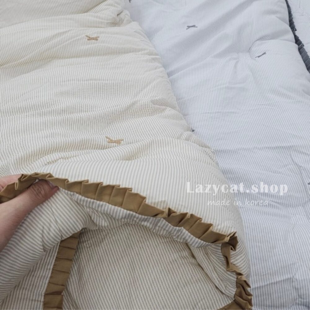 LINE_NOTE_260305_5 (預購)【韓國四季被】正韓🇰🇷刺繡蝴蝶結花邊 薄款/厚款四季被🎀