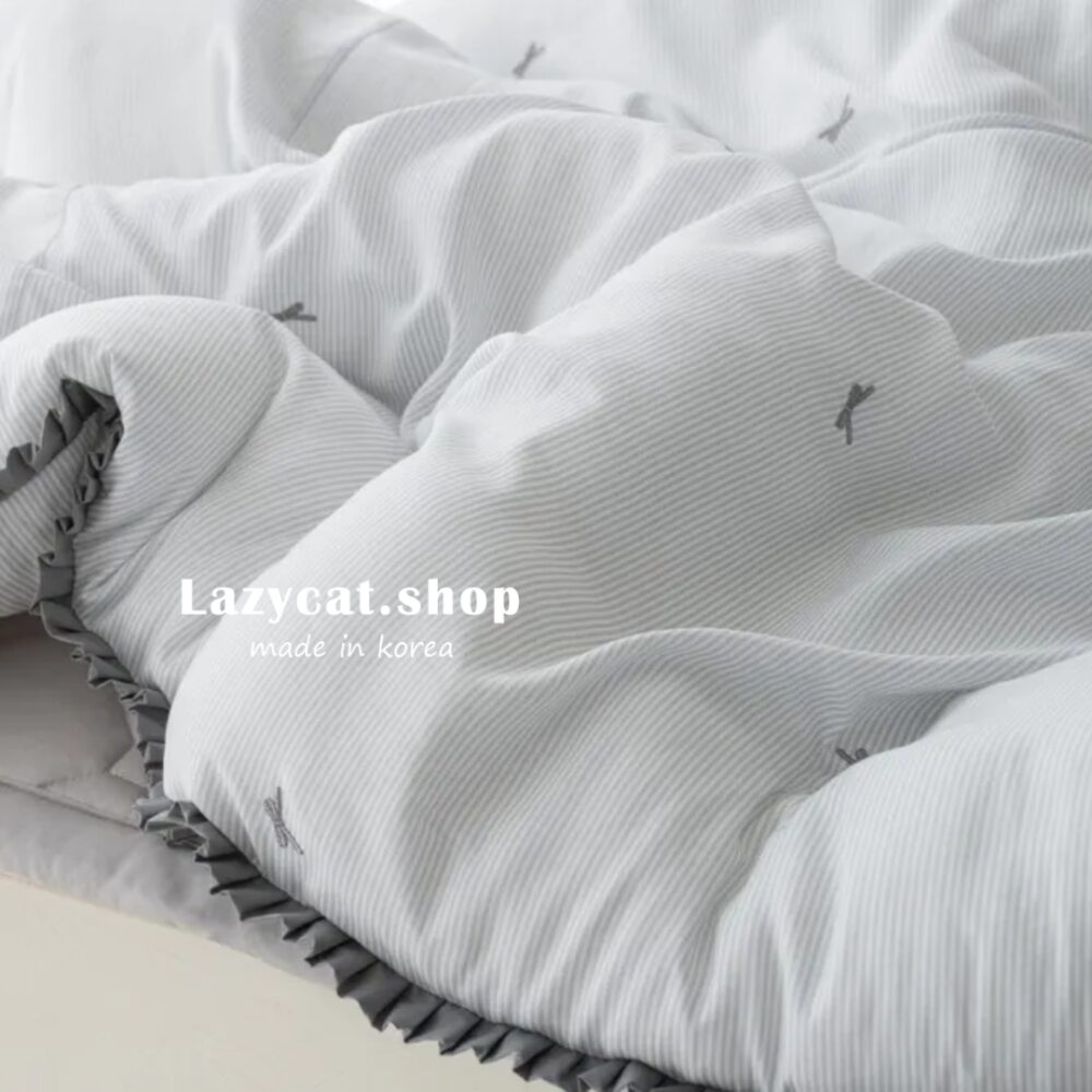 LINE_NOTE_260305_8 (預購)【韓國四季被】正韓🇰🇷刺繡蝴蝶結花邊 薄款/厚款四季被🎀