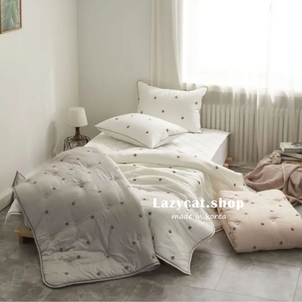 LINE_NOTE_260326_35 (預購)【韓國四季被】正韓🇰🇷刺繡熊頭 薄款四季被🐻#熱賣款