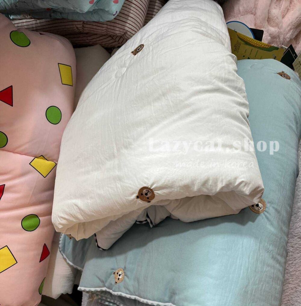 LINE_NOTE_260326_60 (預購)【韓國四季被】正韓🇰🇷刺繡笑臉熊頭滾邊 薄款四季被🐻