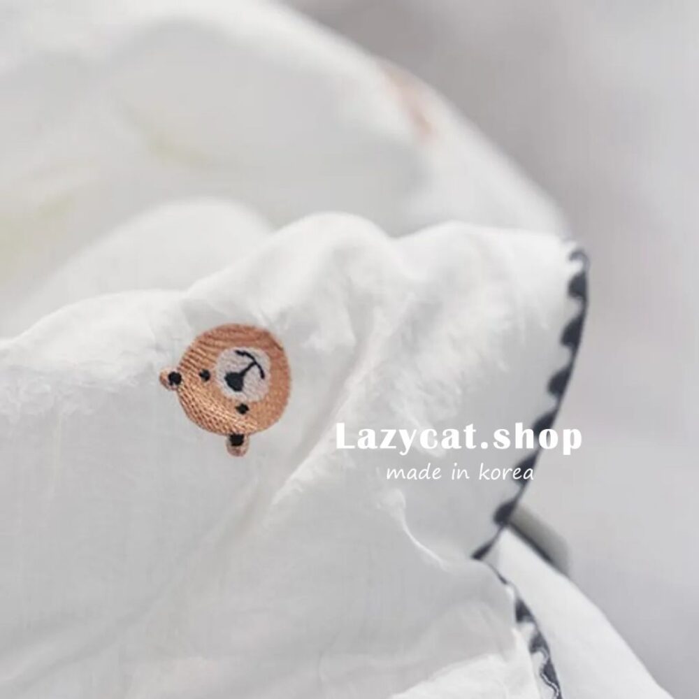 LINE_NOTE_260326_64 (預購)【韓國四季被】正韓🇰🇷刺繡笑臉熊頭滾邊 薄款四季被🐻