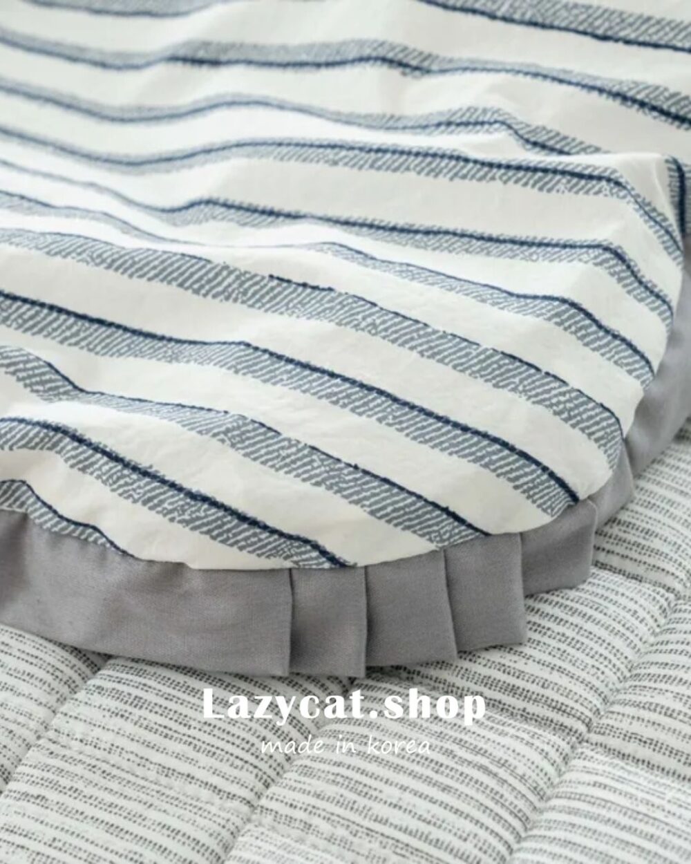 S18215 (10) (預購)【韓國四季被】正韓🇰🇷韓系文青條紋 厚款四季被