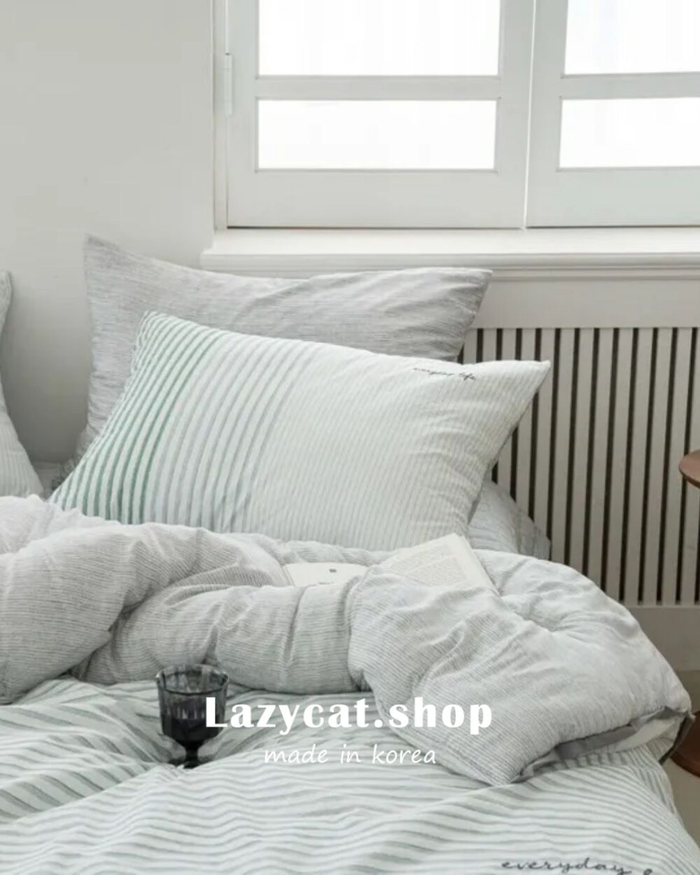 S18215 (6) (預購)【韓國四季被】正韓🇰🇷韓系文青條紋 厚款四季被