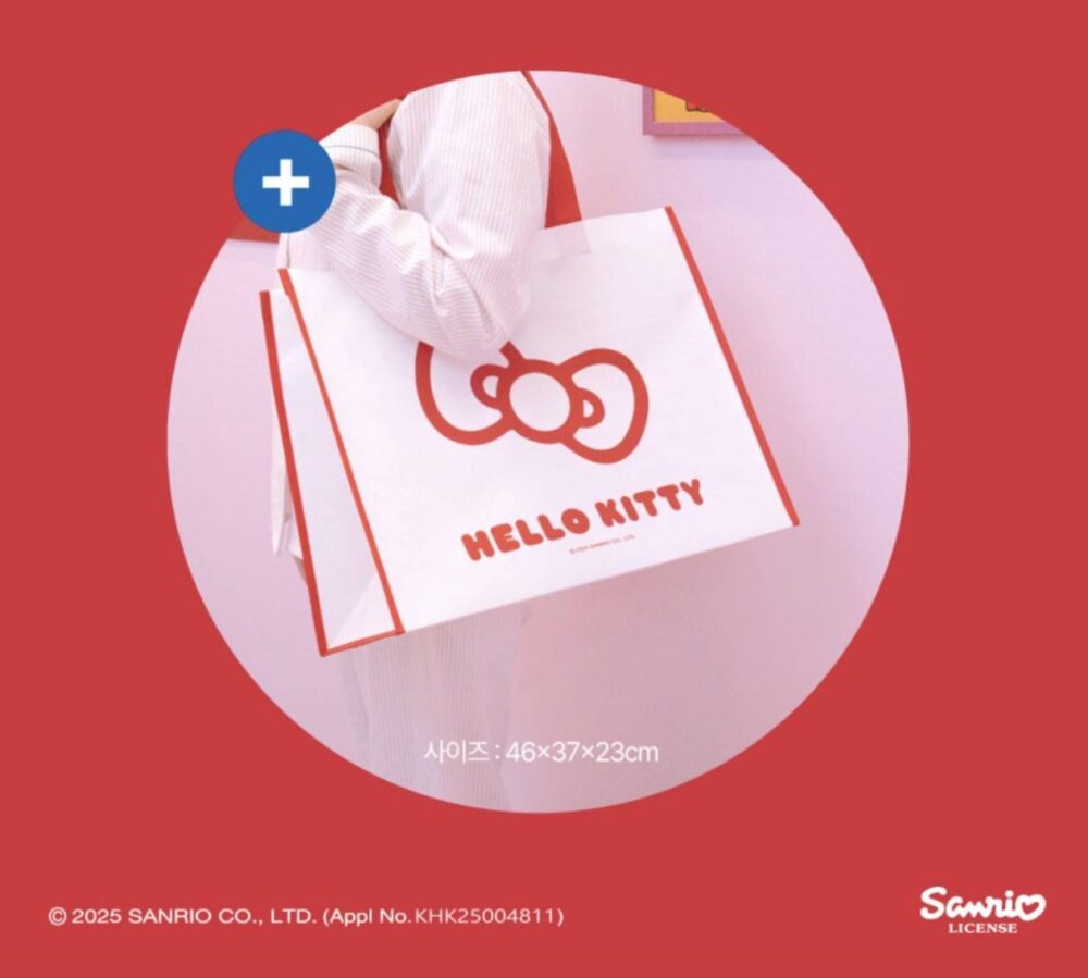 1722919_0 (現貨)【韓國限定】正版授權Hello Kitty三麗鷗聯名 居家用品-圓滾滾抱枕(贈購物袋)🎀