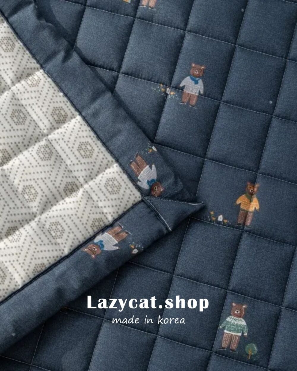 1838 (10) (預購)【韓國四季被】正韓🇰🇷眼鏡熊熊 薄款/厚款四季被🐻