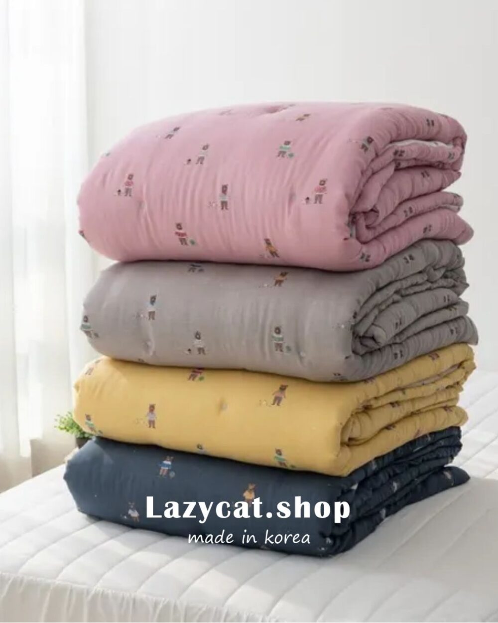 1838 (6) (預購)【韓國四季被】正韓🇰🇷眼鏡熊熊 薄款/厚款四季被🐻