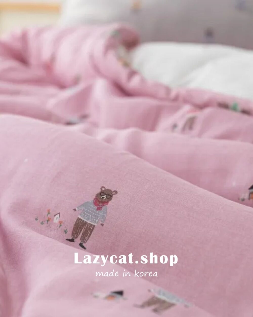 1838 (8) (預購)【韓國四季被】正韓🇰🇷眼鏡熊熊 薄款/厚款四季被🐻