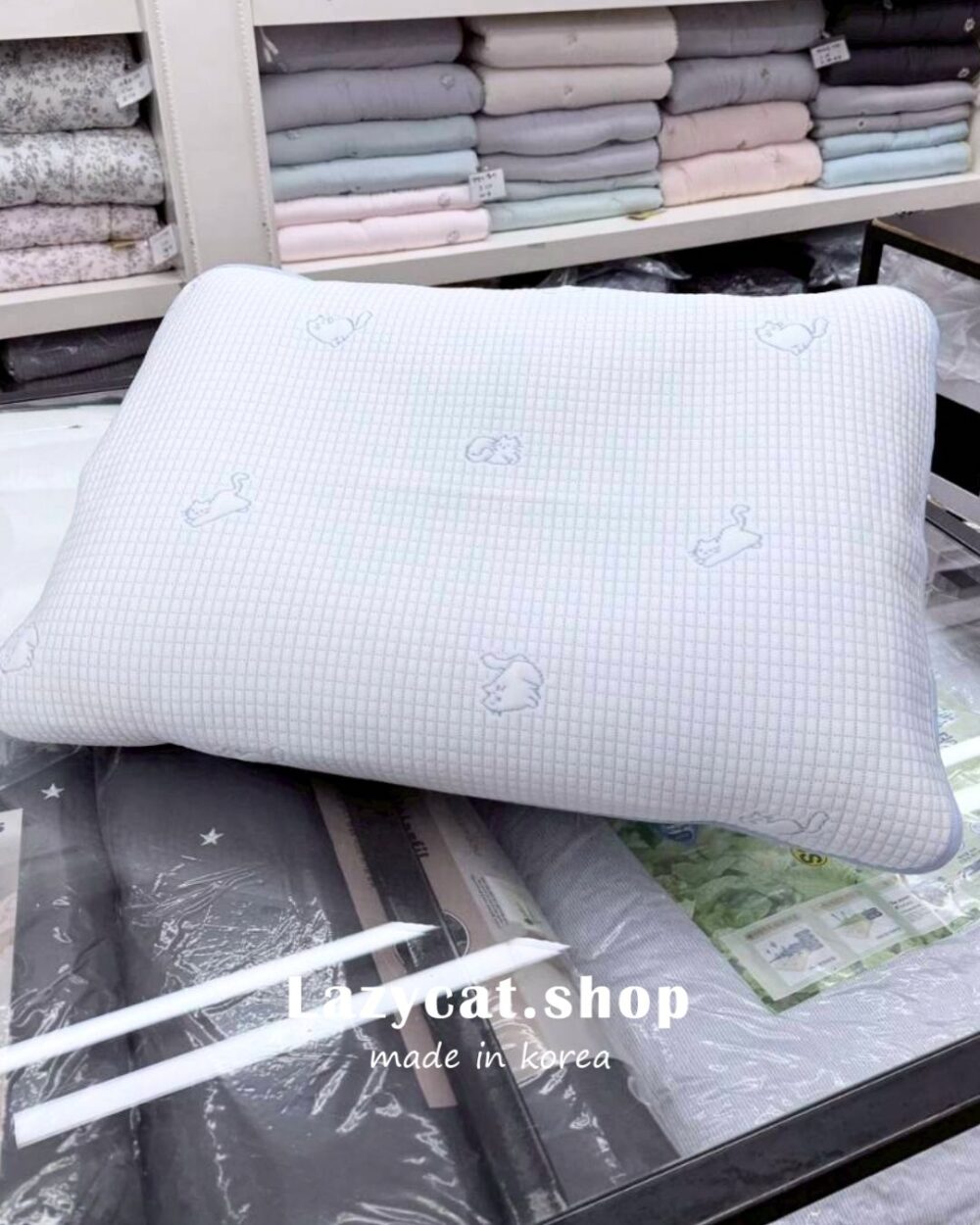 24 (預購)【韓國床墊】正韓🇰🇷涼感格紋小貓 涼感降溫床墊🧊