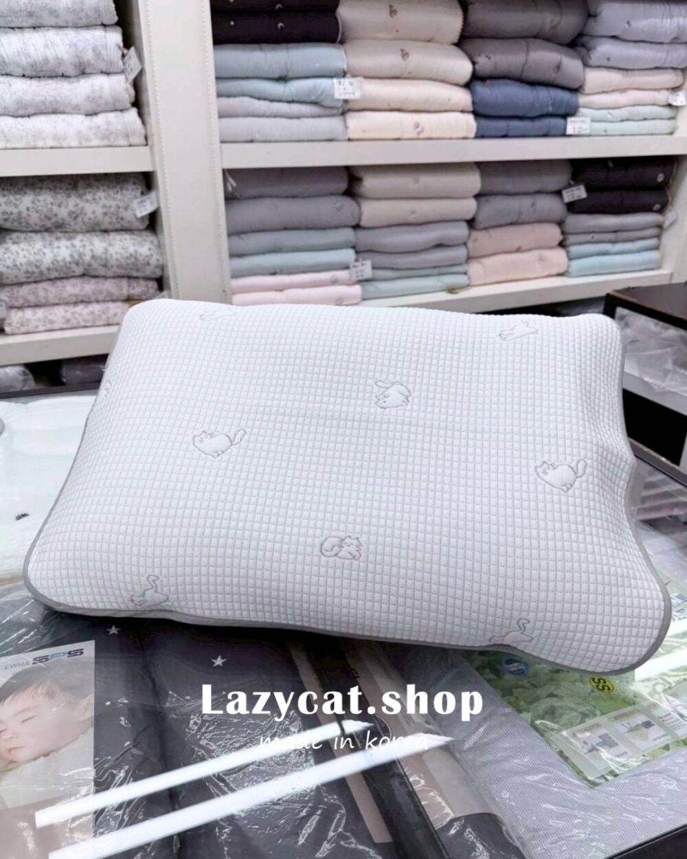 26 (預購)【韓國床墊】正韓🇰🇷涼感格紋小貓 涼感降溫床墊🧊