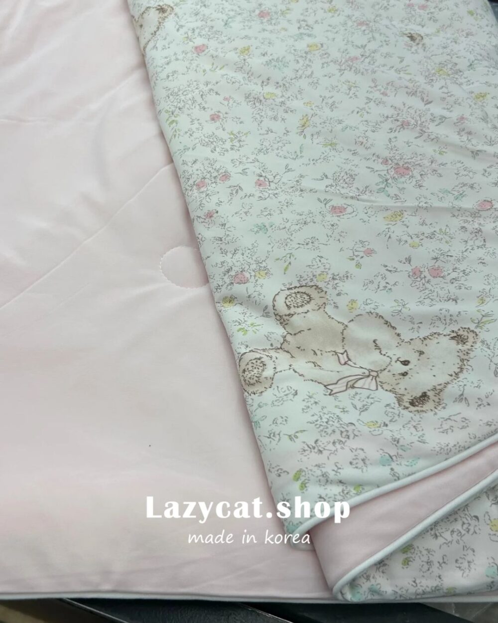 26SS0420-1 (6) (預購)【韓國涼被】韓國OEM🇰🇷泰迪熊碎花 -7度涼被