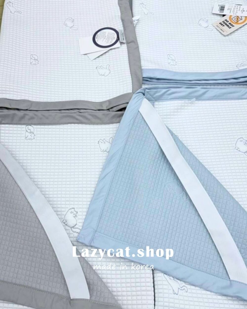 27 (預購)【韓國床墊】正韓🇰🇷涼感格紋小貓 涼感降溫床墊🧊