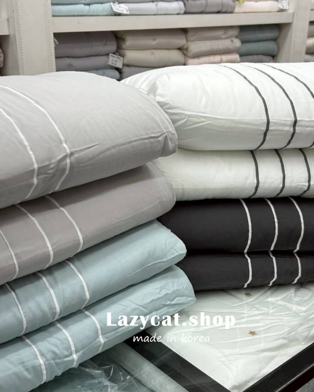 28 (預購)【韓國涼被】正韓🇰🇷質感線條🧊雙材質涼被