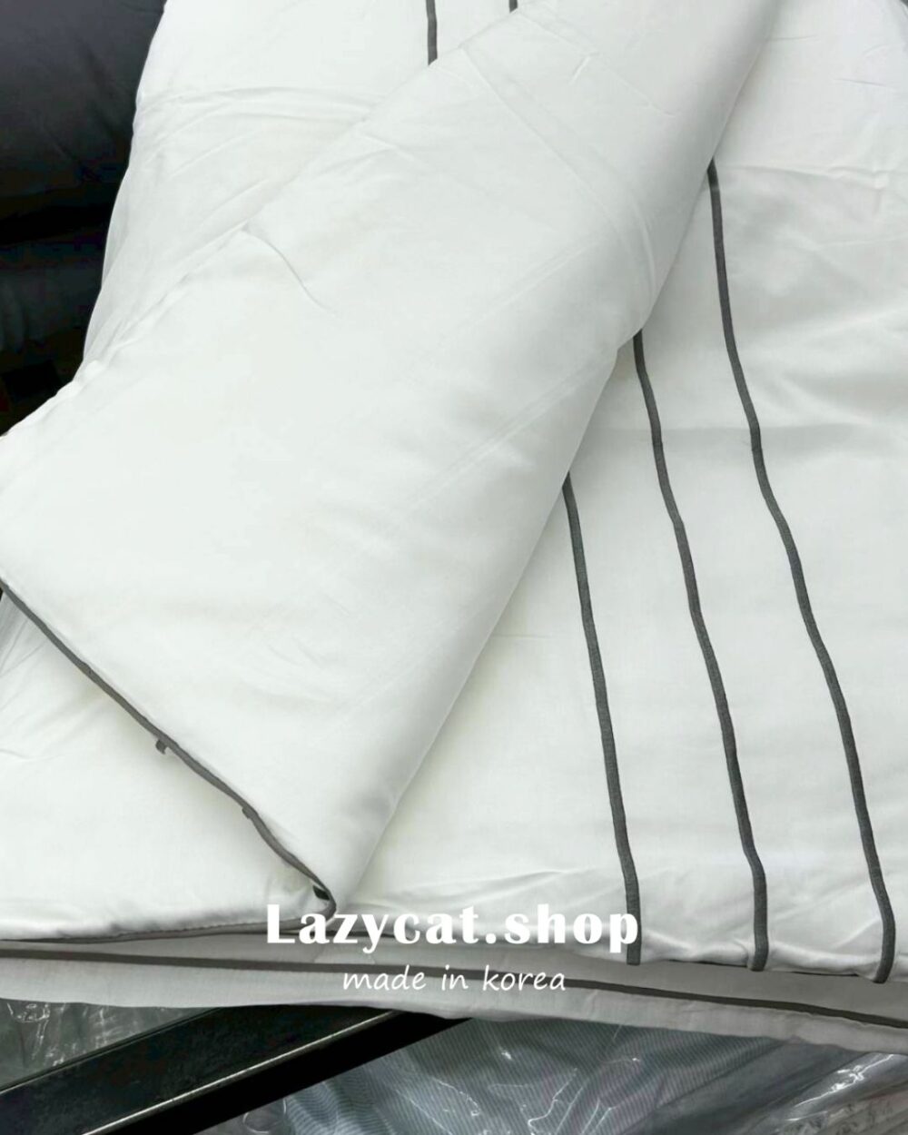 29 (預購)【韓國涼被】正韓🇰🇷質感線條🧊雙材質涼被