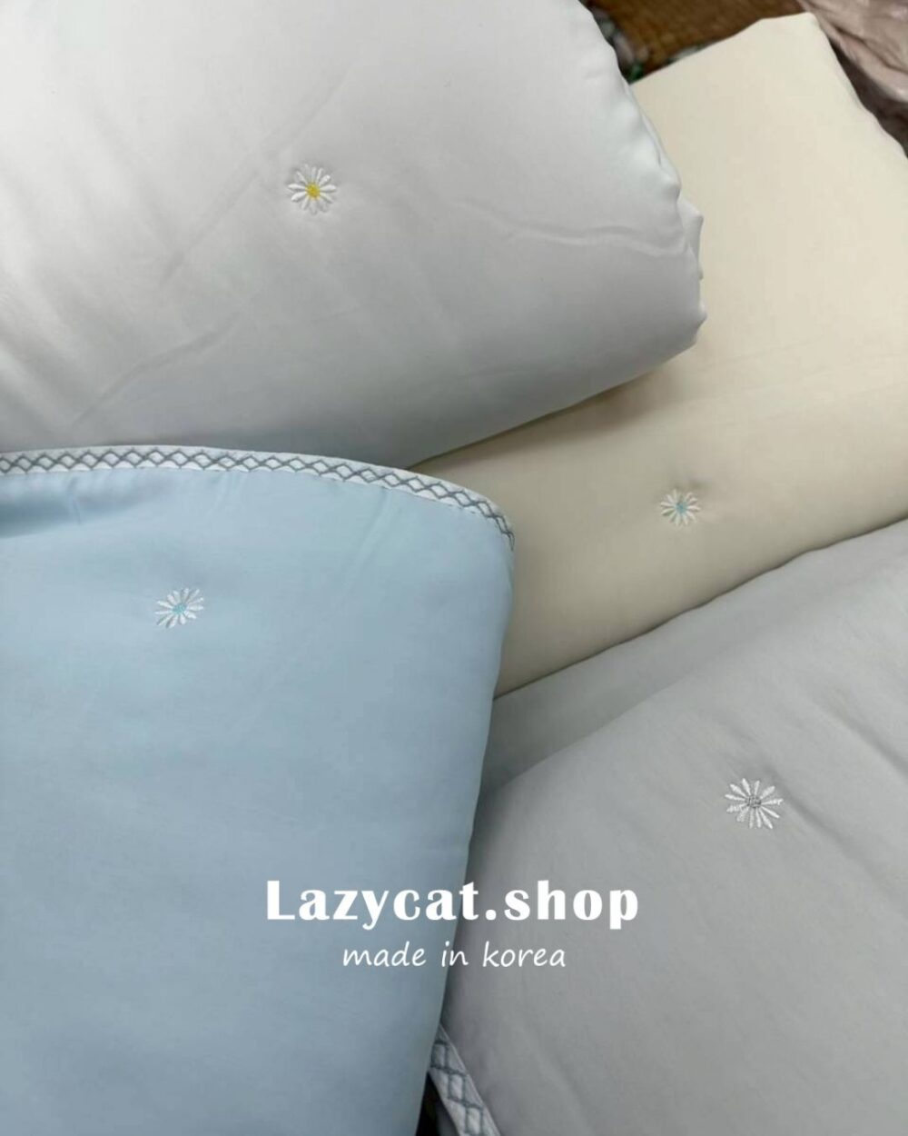 LINE_NOTE_260417_11 (預購)【韓國涼被】正韓🇰🇷涼感刺繡小雛菊🧊天絲涼被