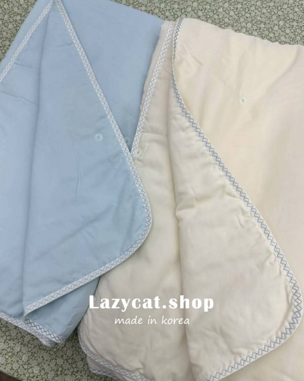 LINE_NOTE_260417_14 (預購)【韓國涼被】正韓🇰🇷涼感刺繡小雛菊🧊天絲涼被
