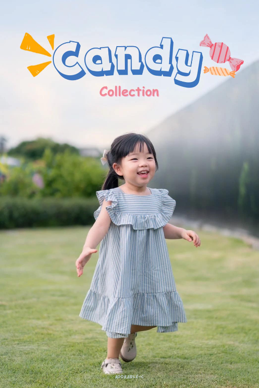 AC泰國童裝_Candy_Collection_親子直條糖果裙-1 【獨家開團】泰國選品🇹🇭A.C泰國童裝Candy直條糖果裙 親子裝